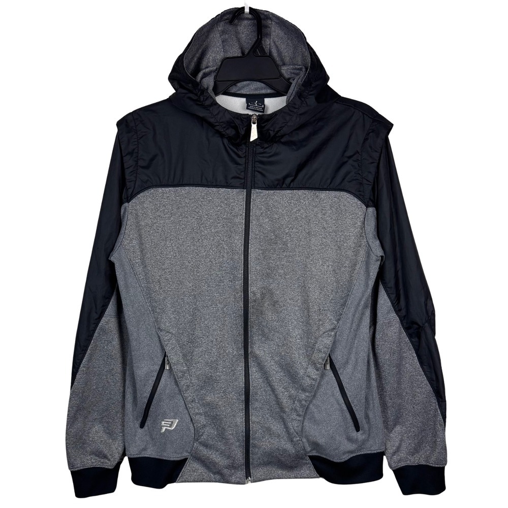 Nike Air Jordan Chris Paul CP3 Hooded Jacket Men Full Zip Large Gray Sports Flaw